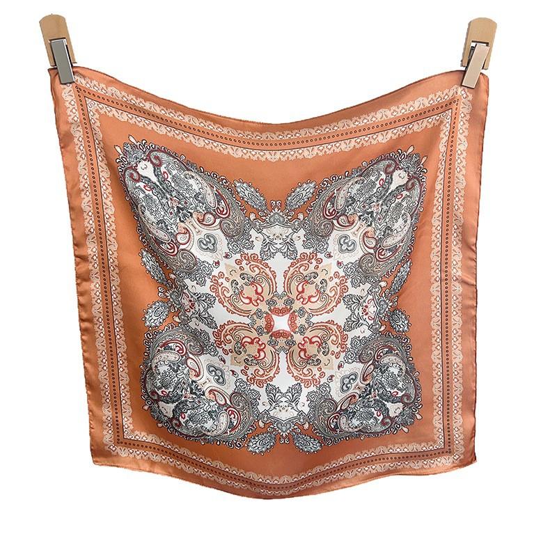 European and American classic cashew pattern silk scarf women's trend versatile scarf shawl imitation silk square scarf headscarf