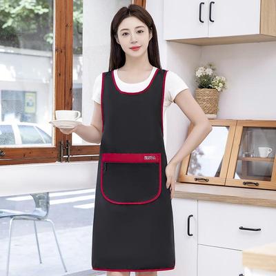 Cute Printed Waterproof Vest Apron for Household Kitchen - Summer Workwear Coverall