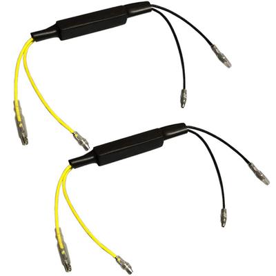 Discover Winds Bike Motorcycle LED Turn Signal Resistor Anti-Hifra Resistor Canceller, Decoder, LED Resistor, Set of 2