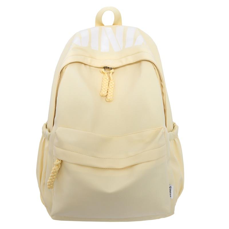 

High-quality Korean version of fashion simple letter printing casual backpack student versatile large-capacity commuting backpack жёлтый