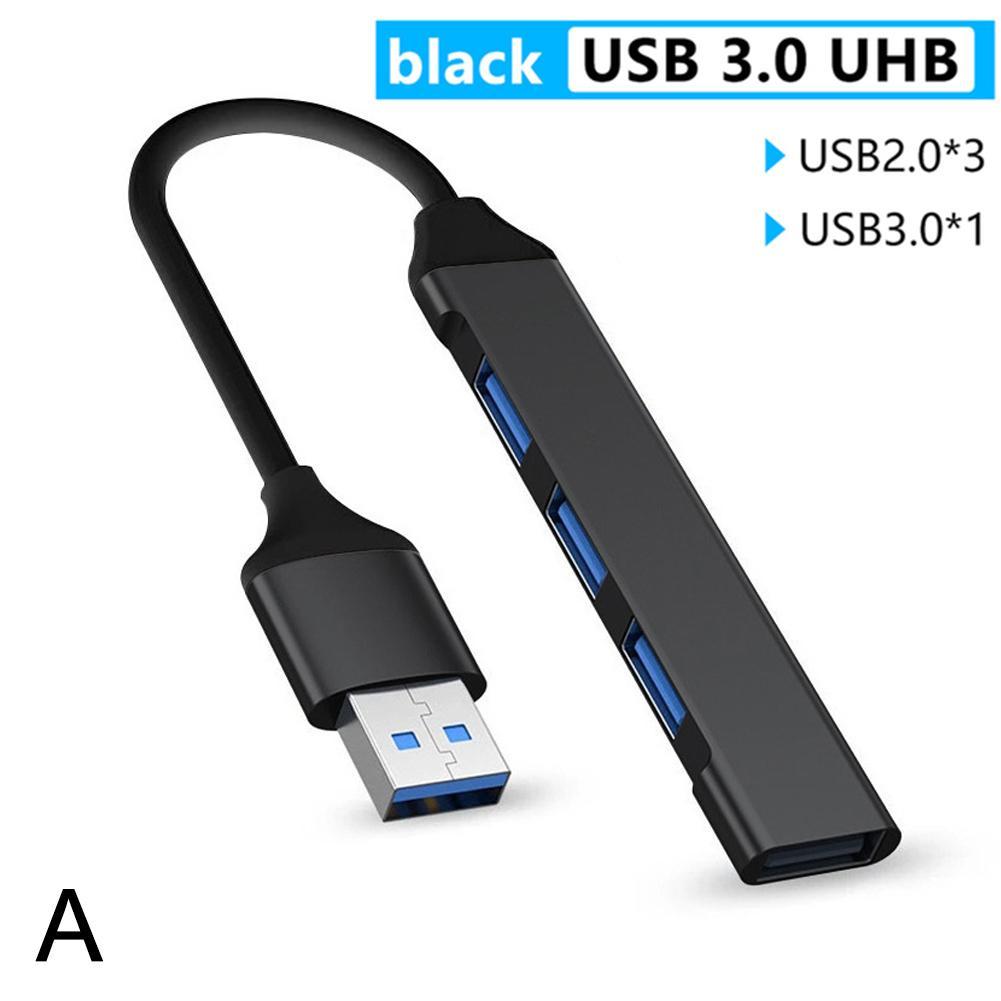 

4-портовый USB 3.0 концентратор USB концентратор высокоскоростной тип c разветвитель многопортовые аксессуары 3.0 концентратор компьютер для X2M7 black-usb