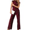 Women's Fashion Slim-Fit Sleeveless Pullover Top And Pants Two-Piece Set