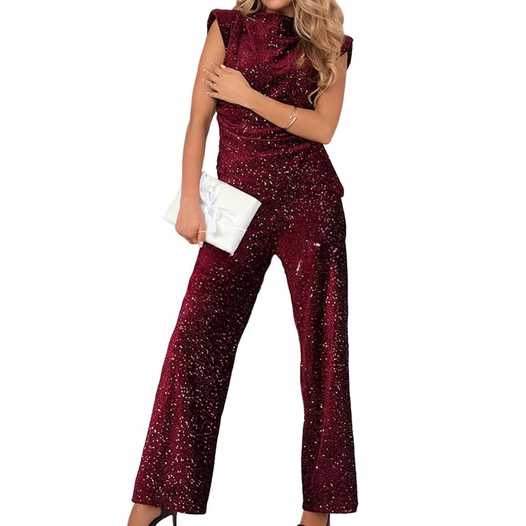Women's Fashion Slim-Fit Sleeveless Pullover Top And Pants Two-Piece Set