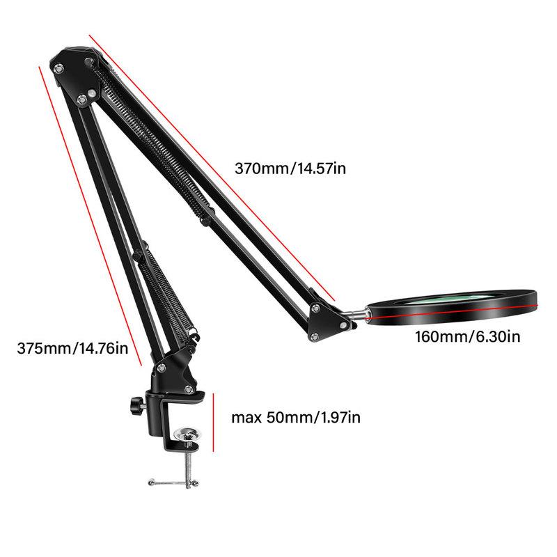 72LED 8X/10X NEW Illuminated Magnifier USB 3 Colors LED Magnifying Glass for Soldering Iron Repair/Table Lamp/Skincare Beauty