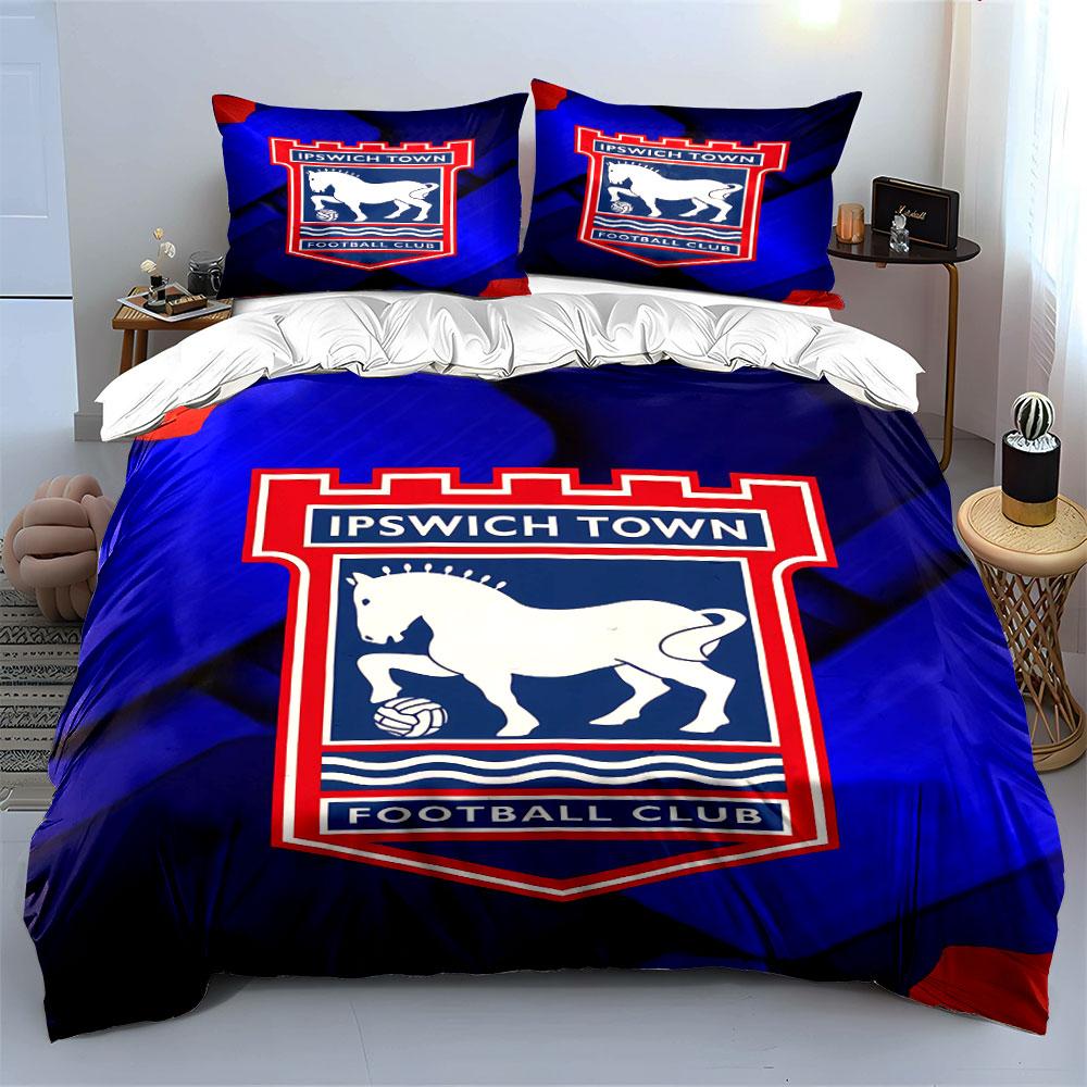 Ipswich Town Football Bedding Bedding Duvet Cover Set Duvet Cover Pillowcases (1 * Duvet Cover 2 * Pillowcases, Without Duvet Insert)