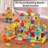 Plastic Hexagonal Building Blocks Large Particle Educational Puzzle Toys  Boys And Girls
