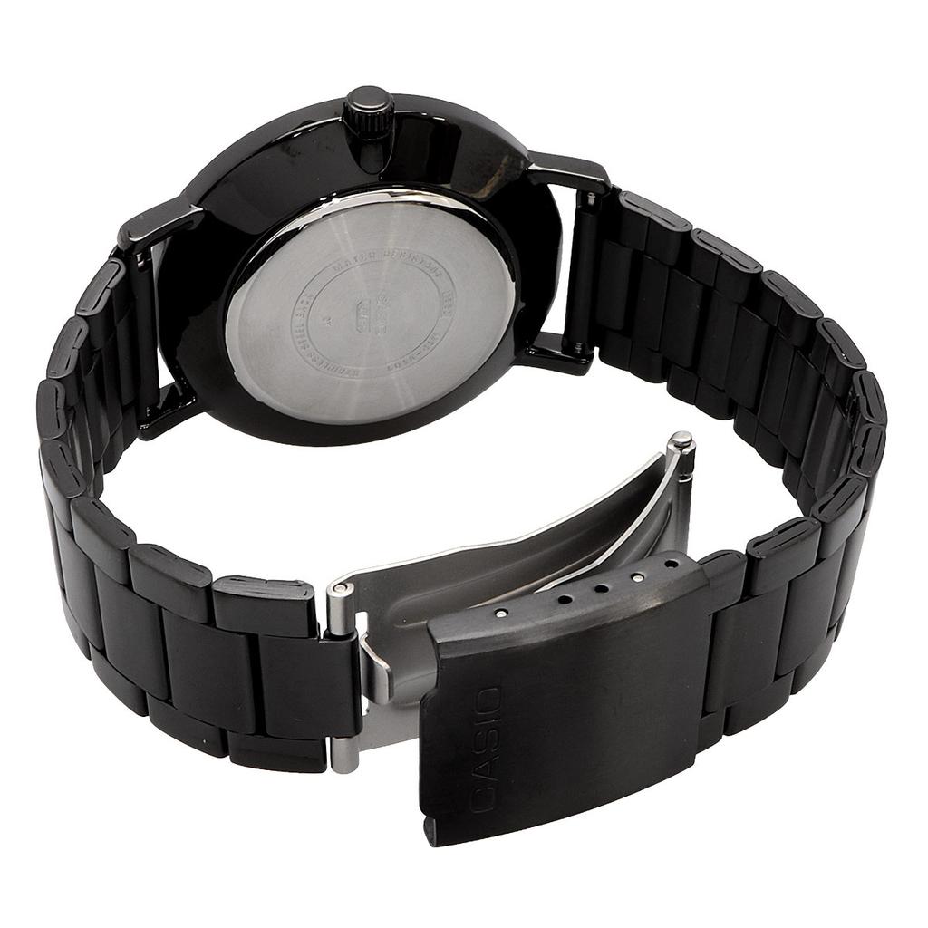 Casio Quartz Black X Black IP Metal Overseas Model Watch, Watch, Men's Watch, MTP-VT01B-1B, Band