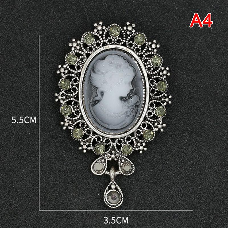  Cameo Vintage Brooches For Women Queen'S Cameo Beauty