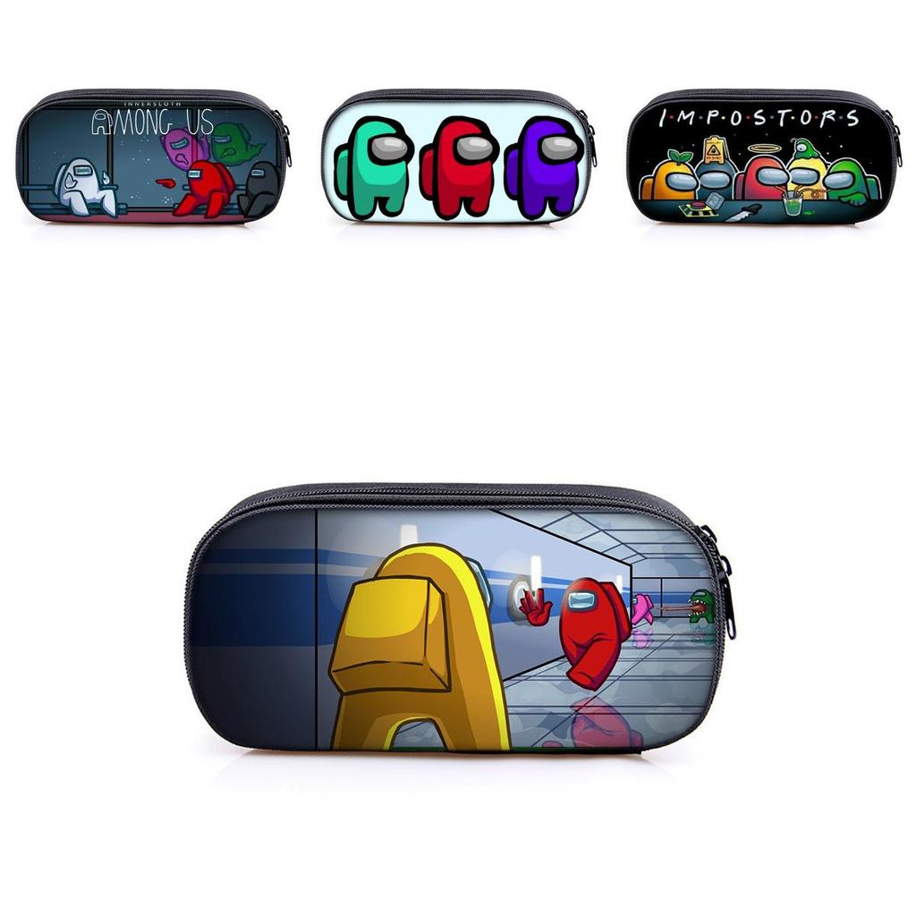 Among Us Game Characters Print Single Layer Stationery Storage Bag For Students