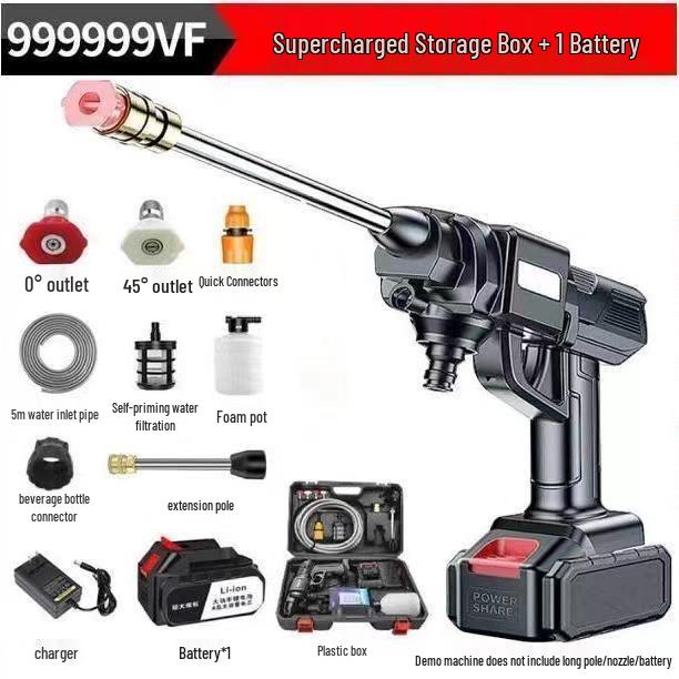Cordless Rechargeable High-Pressure Car Washer with Lithium Battery