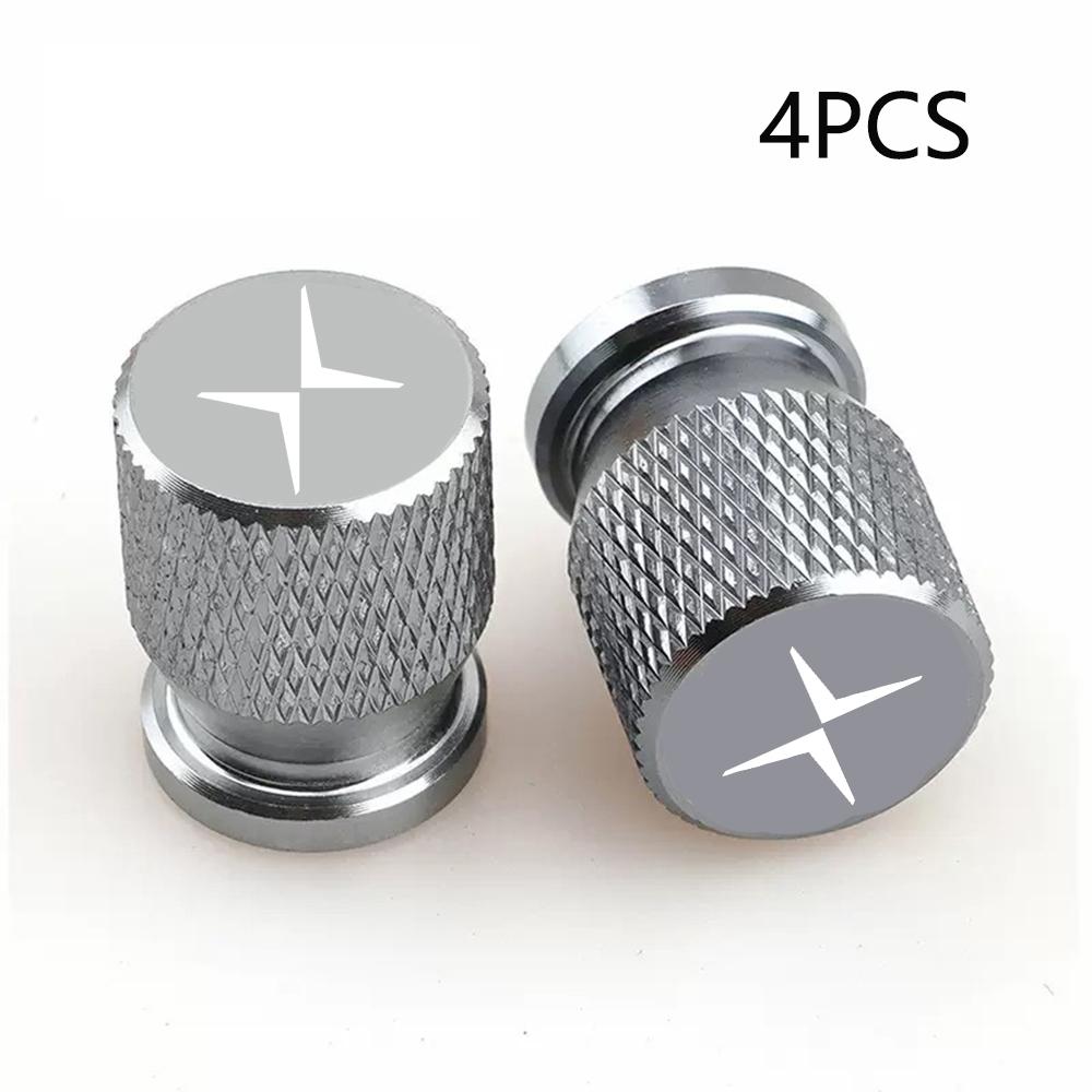 4pcs 4Pcs Car Emblem Tire Valve Covers Dust Caps Wheel Tire Valve Caps Covers for Volvo Polestar 2 Polestar 3