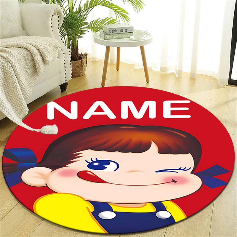 Personalized M-Milky Round Chair Office Rug - Perfect for Mat, Office Chair & More - Ideal Gift for Birthdays and Holidays