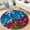 1pc Abstract Circles Office Round Area Rug, Indoor Mat Suitable ForOffice, Under Office Chairs Bedroom Living Room Home Decor, Room Deco T191