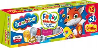 FARBY PLAKATOWE 12KOL./20ML BAMBINO A'5 1581