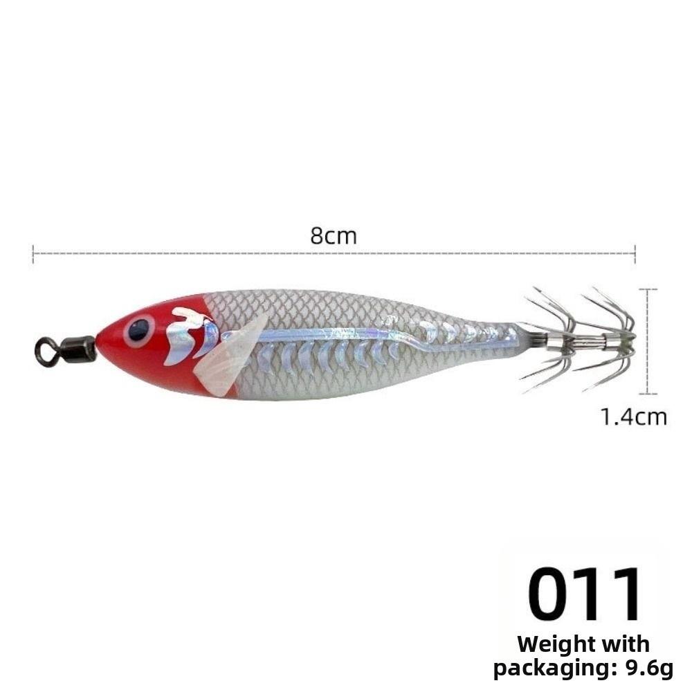 2pcs 2pcs Pack Shrimp Fishing Lures 8cm Length Prawn Lure Durable Squid Jig Hook For Fishermen