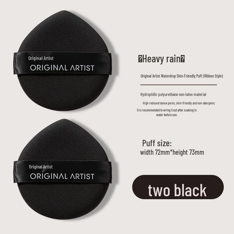 Original Artist Dual-Use Powder Puff: Expands When Wet, Non-Absorbent, Even Application for Concealer