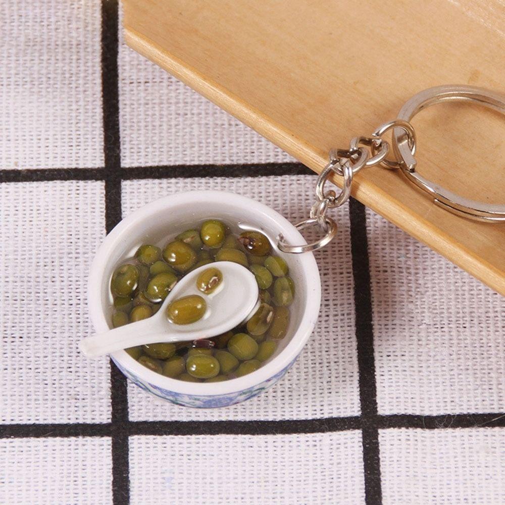 10 Styles Simulation Bowl Food Bowl  Shape Key Chain Pendant Children Play Toys  Play House Food