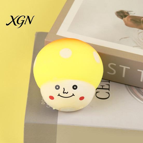 Anti-stress Hand Toy Squeeze Mushroom Shape Slow Rebound Decompression Cartoon Bright Color Stress Relief Ball Desktop Ornament Sensory Fidget