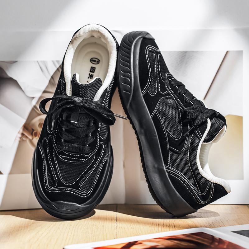 Fashion Suede Leather Men Causal Shoes Spring Summer Man Tenis Masculino Leisure Walk Sneakers Lac-up Outdoors Treking Footwear Trainers