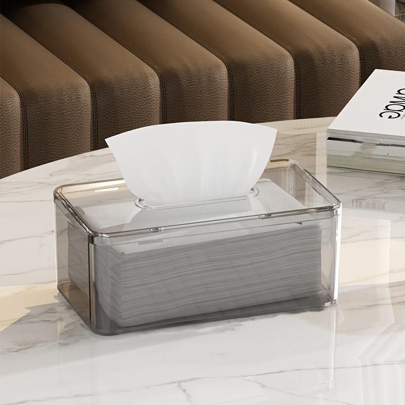 

1PC Transparent Minimalist Acrylic Tissue Box - Minimalist Design, Suitable for Bathroom and Living Room Decoration