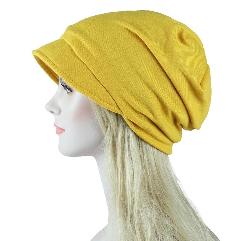 With Brim Brimmed Basin Hat Sun Protection Turban Hat Versatile Headwear Hats  Bald Confinement