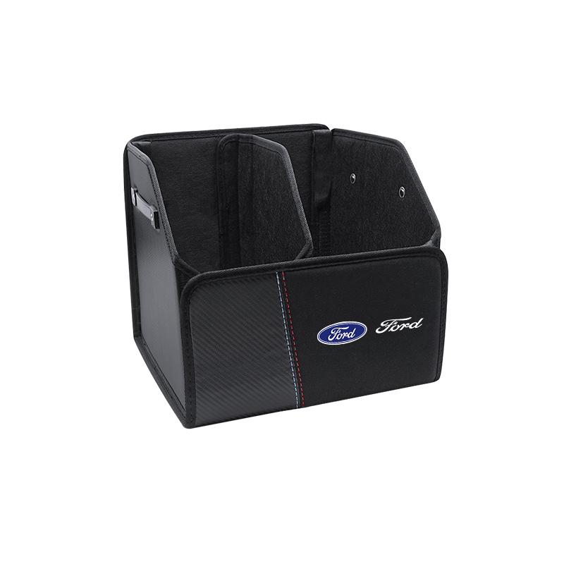 Car Trunk Organizer Box Suede Carbon