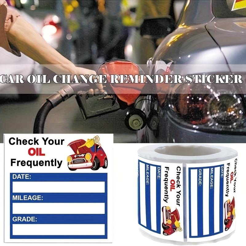 Removable Waterproof Oil Change Reminder Stickers, Transparent Maintenance Labels, Suitable for Windshield, Oil-Proof and Handwritten
