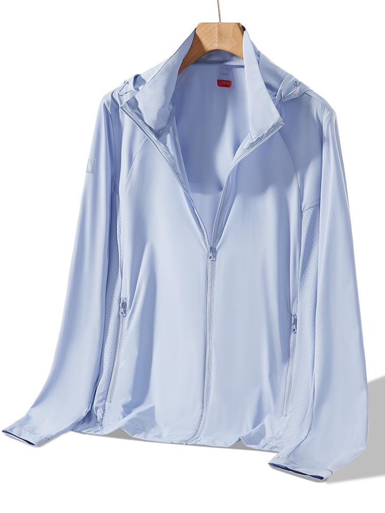 High-Quality Summer UV Protection Ice Silk Hooded Jacket with Stand Collar