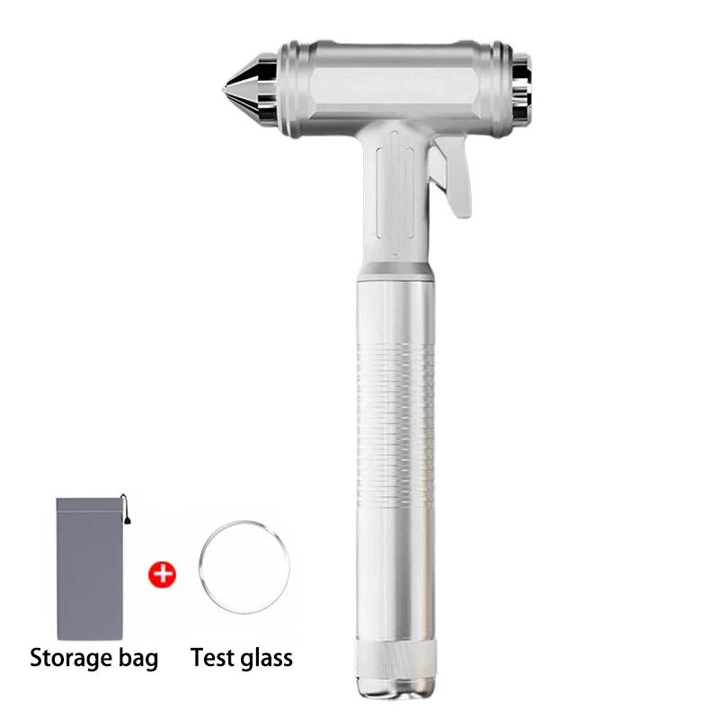 

Car Safety Hammer Car Window Breaker Emergency Hammer Seat Belt Cutter Suitable for Car Rescue Escape Rescue Safety Hammer серебряный