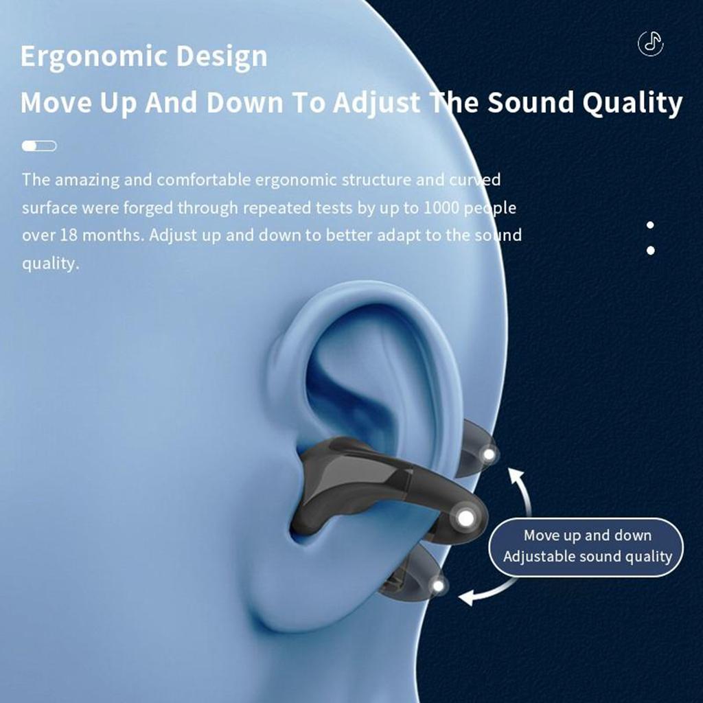 Drahtloses Bluetooth-Headset, schmerzfreies Tragen von Kopfhörern, starker Bass, HiFi-Surround-Sound-Ohrhörer, super lange Akkulaufzeit