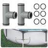 Replacement 32mm Pool Hose Connector Straight / T Joint 1.25inch Over Ground Pool Extension Hose Connection For 1-1/4inch Hose