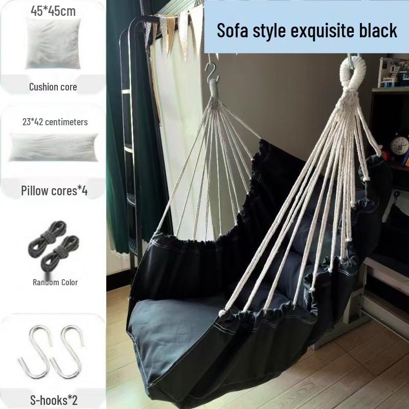 Indoor Hanging Chair Swing for Students – Children's Bedroom Door Frame Hammock, Dormitory Swing, or Courtyard Cradle Seat