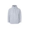 Solid Color Loose Fit Fleece Sports Casual Jacket for Women, Light Gray
