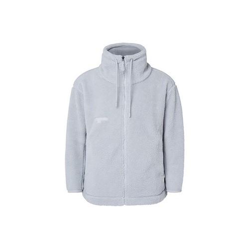 

adidas Solid Color Loose Fit Fleece Sports Casual Jacket for Women, Light Gray L серый