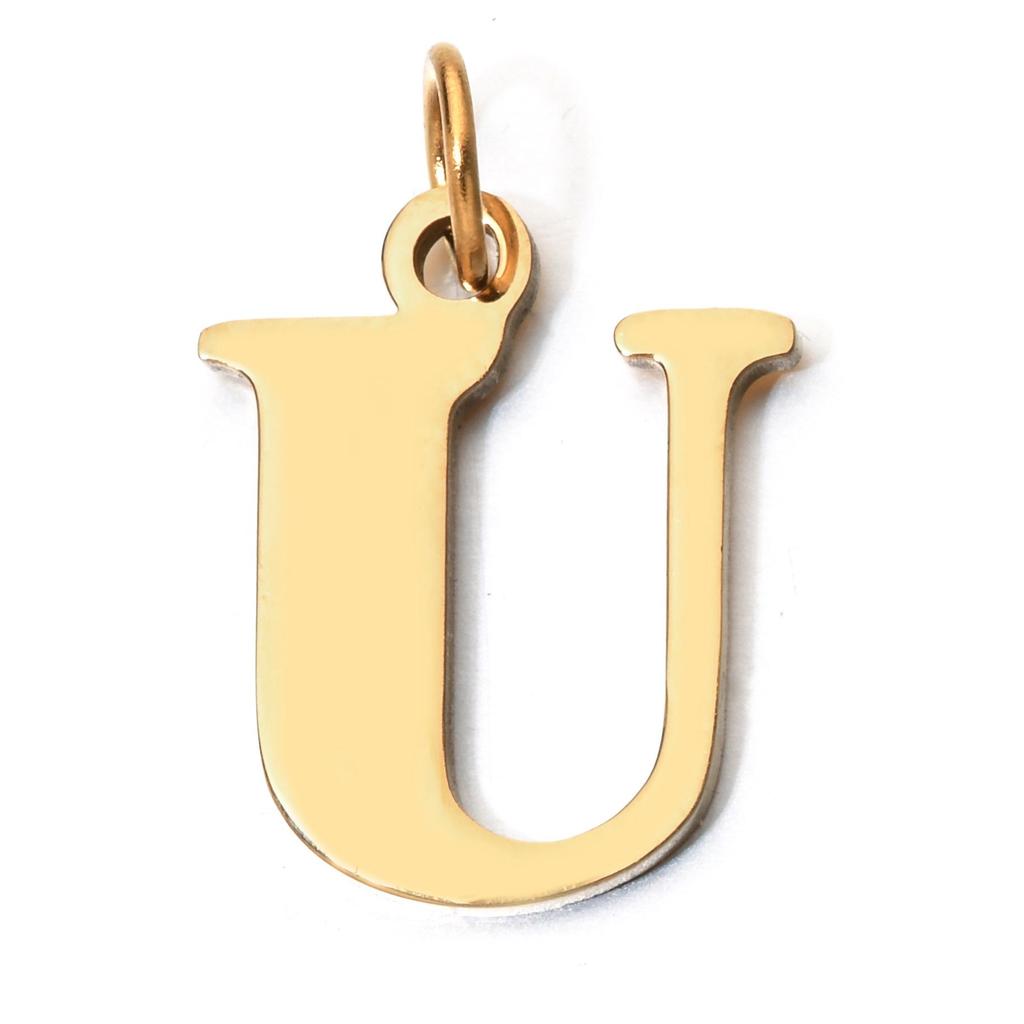 Handmade Stainless Steel English Letter Pendant - Non-Fading Charm