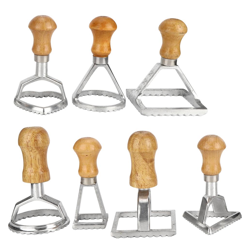 7PCS/Set Dumplings Molds DIY Cookies Cakes Pastry Pasta Stamp Press Cutter Maker Kitchen Attachment