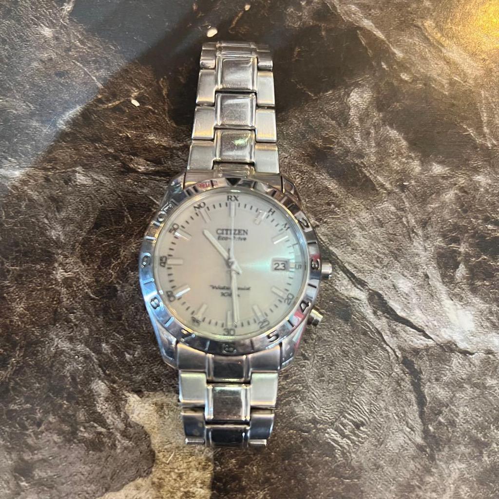Used Citizen Eco Drive H416-S046998 HST Silver