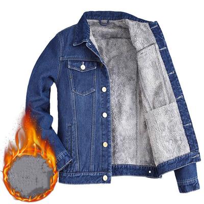 Velká velikost S-5XL Módní Džínová bunda Pánské Zimní Vlněná Podšívka Pánské Bundy Džíny Kabáty Pánské Outwear