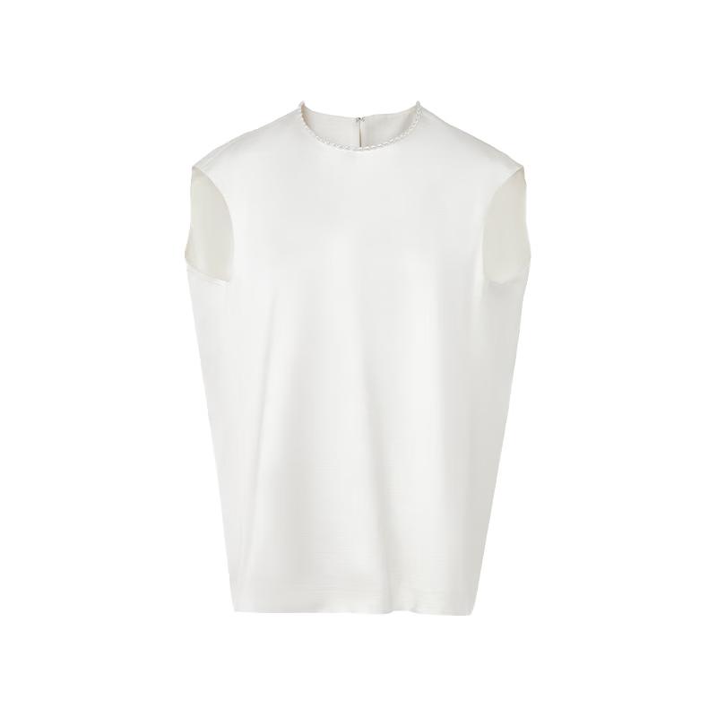 

LANCASS Acetate Beaded Chain Sleeveless Vest Top XL