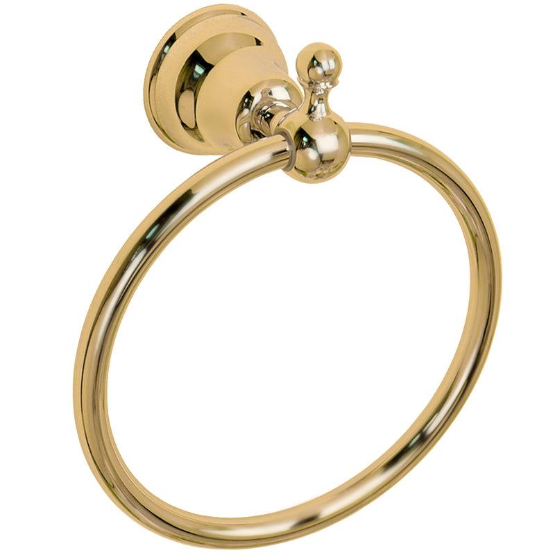 Gold Chrombeschichtetes Handtuchhalter-Set im amerikanischen Stil - Retro Badezimmerzubehör