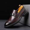 Men's Black British Style Cowhide Leather Dress Shoes - Youth Soft Sole Casual/Formal Wear