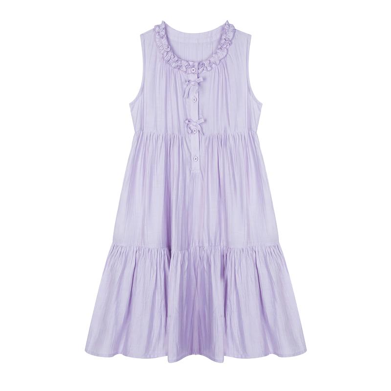 Girls' Sweet Sleeveless A-Line Summer Dress