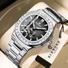 BINBOND Original Automatic Tourbillon Men's Watch Mechanical Wristwatches For Men Luxury Luminous Waterproof Skeleton Reloj