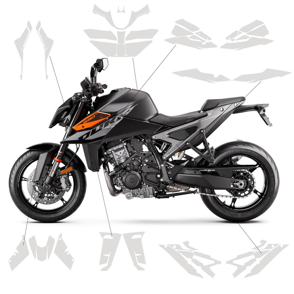 990 Duke PPF For KTM 990 Duke Paint Protection Film Motorcycle Fairing Protection Accessories 2024