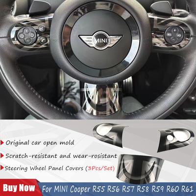 Für MINI COOPER R55 R56 R57 R58 R59 R60 R61 Lenkrad Bedienfeld Knopf Aufkleber Abdeckung Aufkleber Hülle Innenraum Zubehör njbwy33