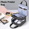 Portable Photo Printer Bag Polyester Elastic Band Handles Photo Printer Carrying Bag with Pockets Large Capacity Storage Bag