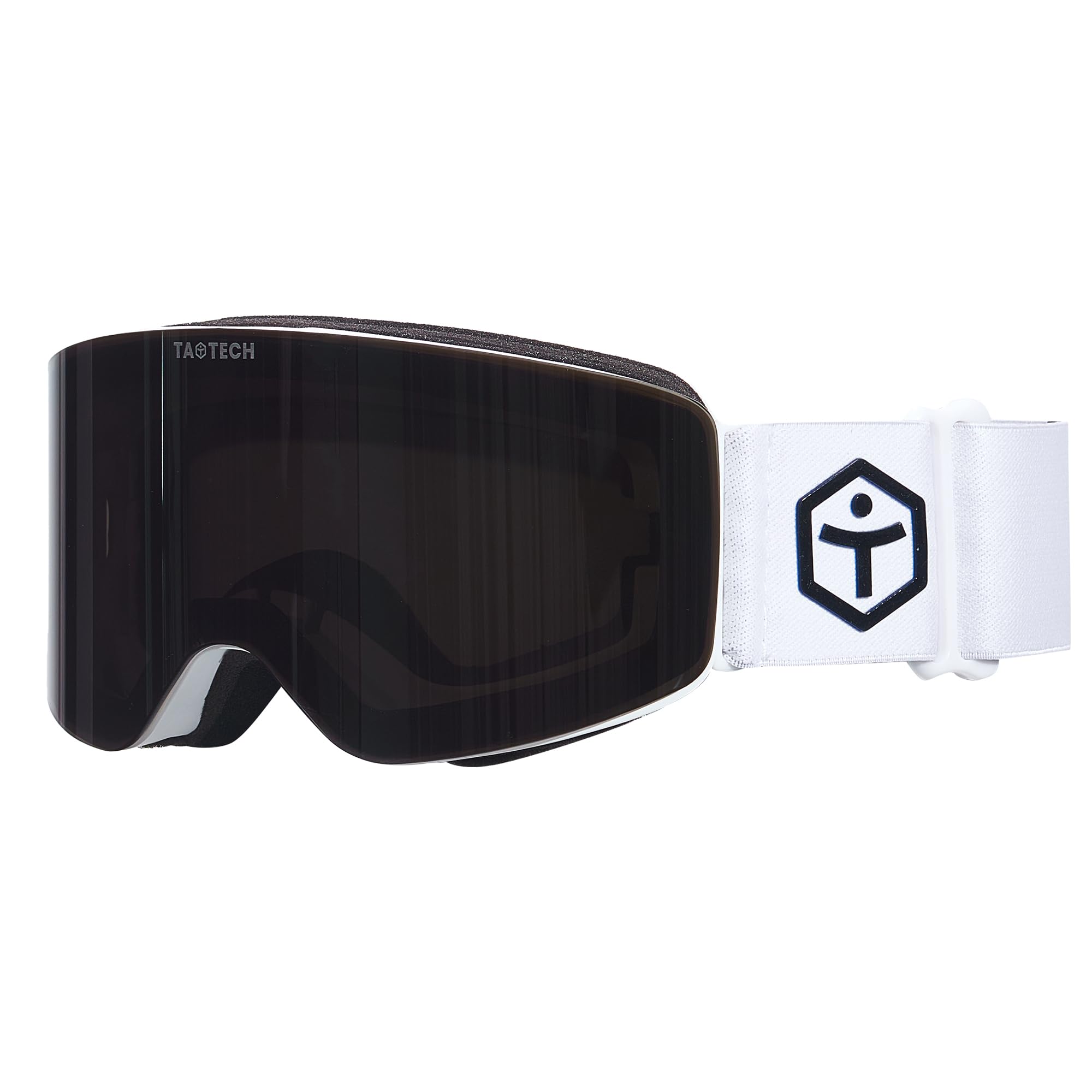 

TaoTech Snow Goggles for Snowboarding and Mirror OTG Gray Skiing, Coating, Anti-Fog, Kids (White Frame, Lens)
