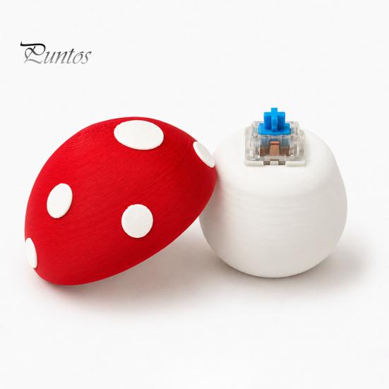 Button Fidget Toy 3D Printed Mushroom Clicker Toy, for Stress Relief, Mini Finger Backpack Decoration Reliever