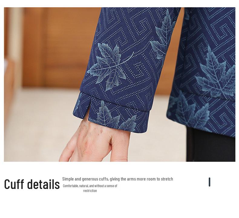 Spring & Autumn Long-Sleeve Cardigan: Fashionable Casual Shirt Jacket for Middle-Aged & Elderly Women