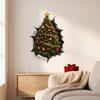 3D Holiday Wall Art Christmas Stickers, Decals for Living Room Bedroom And Party Decorative Stickers Decor, Removable PVC Festive Home Entrance